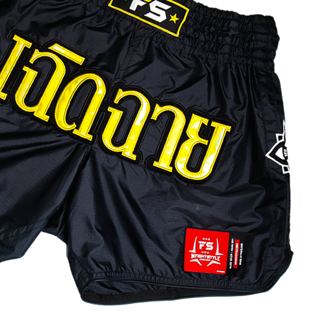 FS - 'Originals' Muay Thai Shorts - Black/Gold