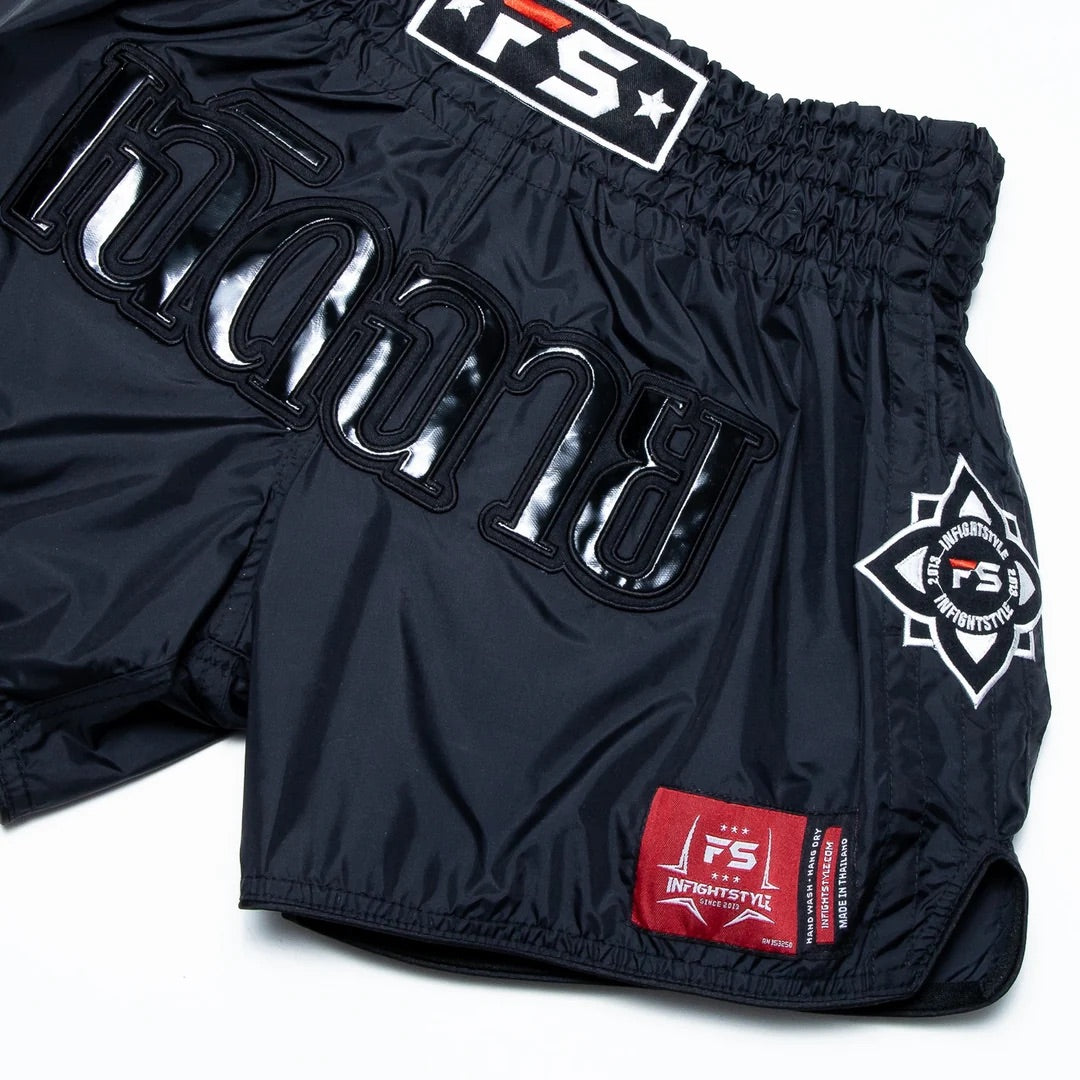 FS Lotus Muay Thai Shorts Black