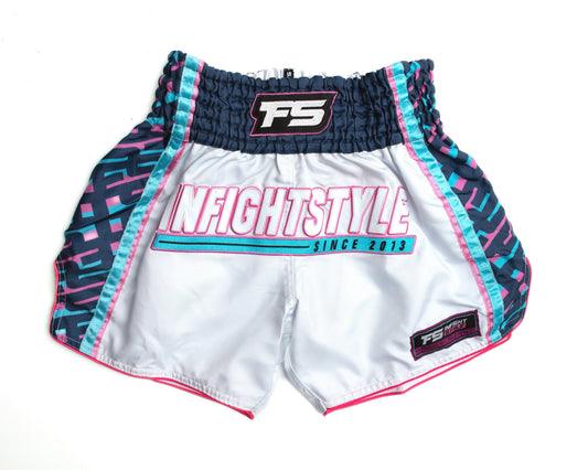 FS - Y2K Muay Thai Shorts White/Pink