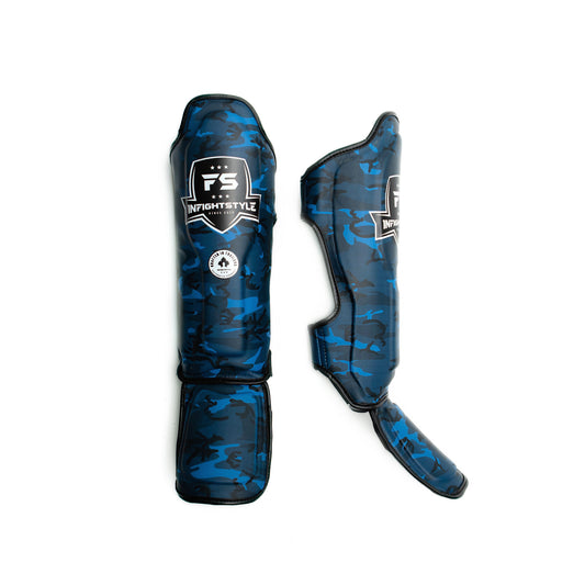 IFS Junior Shin Guard - Blue Camo