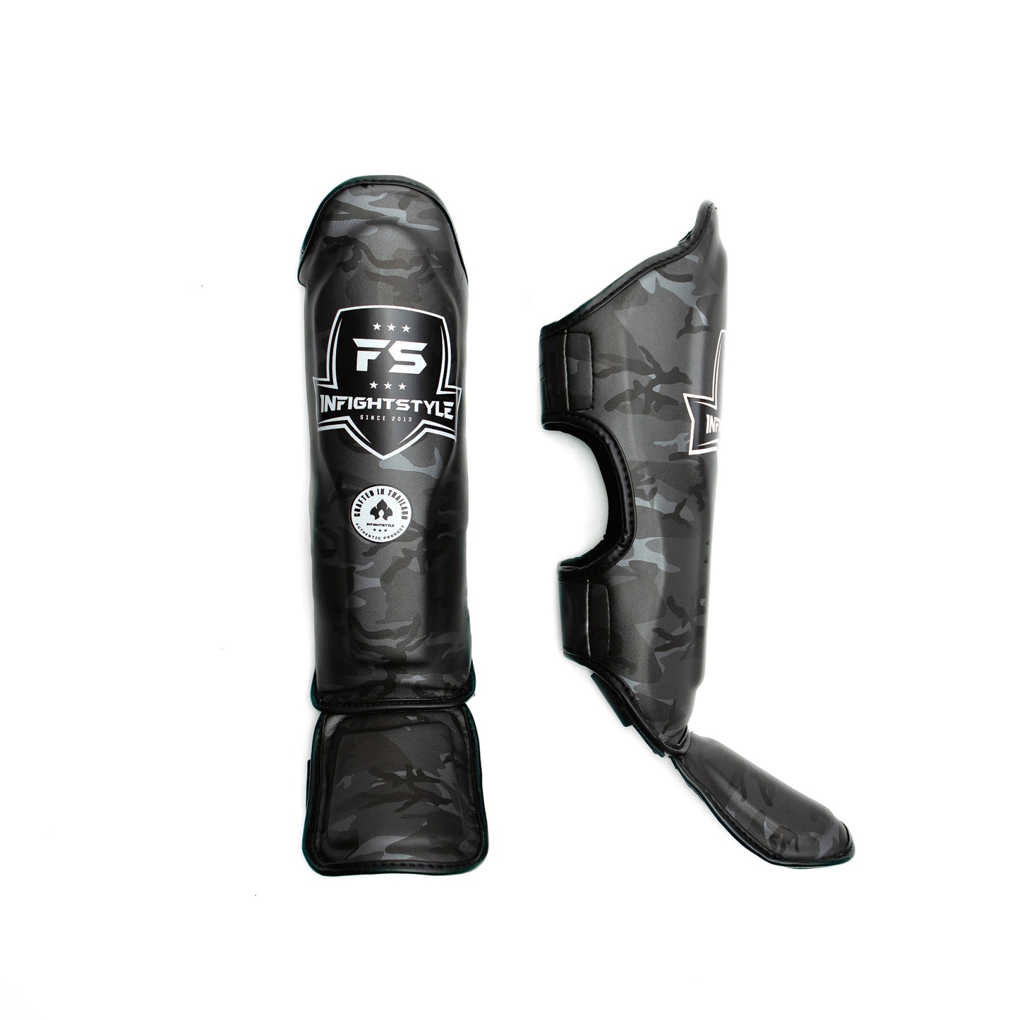 IFS Junior Shin Guard - Black Camo