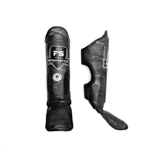 IFS Junior Shin Guard - Black Camo