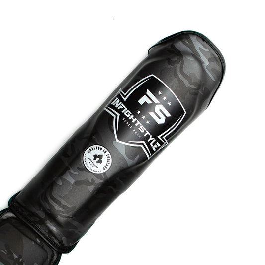 IFS Junior Shin Guard - Black Camo