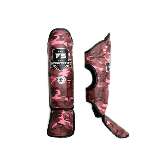 IFS Junior Shin Guard - Pink Camo