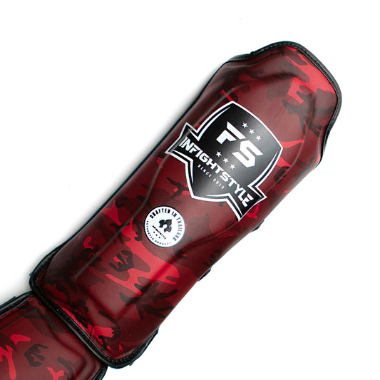 IFS Junior Shin Guard - Red Camo