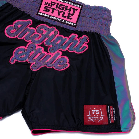 Astro Pink Neon Reflective Muay Thai Shorts