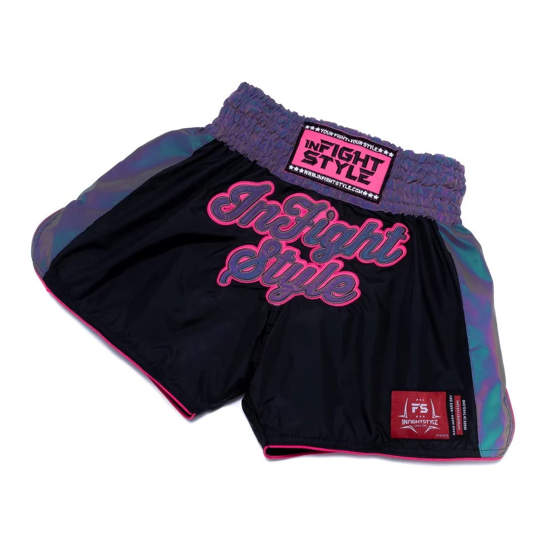 Astro Pink Neon Reflective Muay Thai Shorts